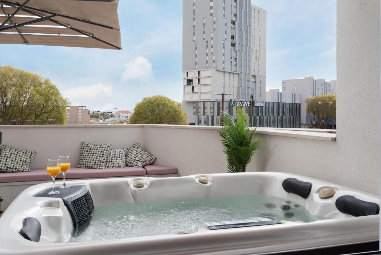 Glow Luxury Apartment With Terrace And Jacuzzi 斯普利特 外观 照片